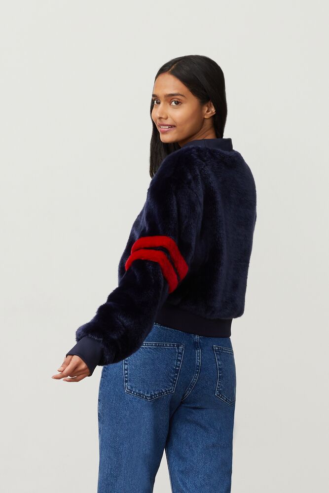 fuzzy fila sweater