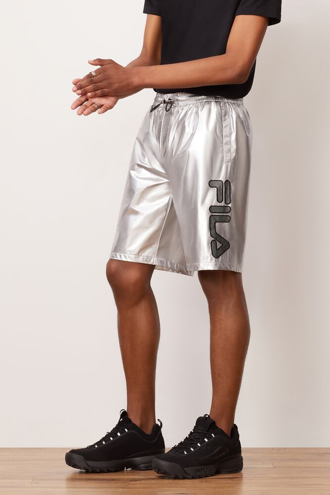 fila shorts womens silver
