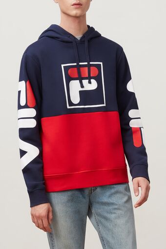 fila white hoodie mens