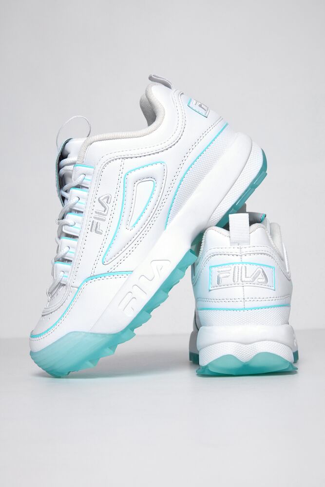fila white and blue shoes