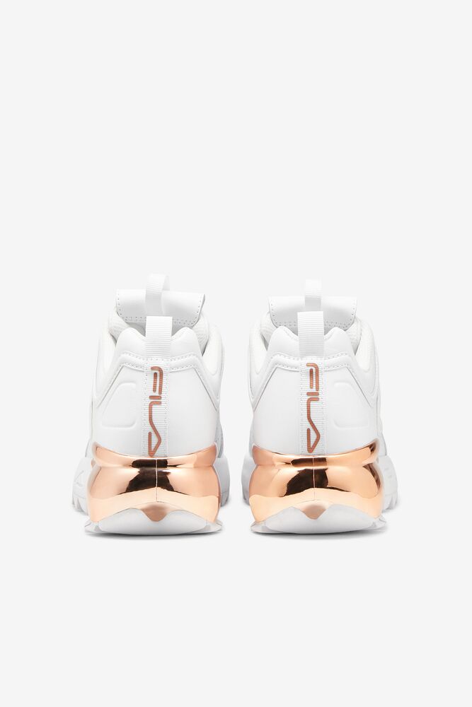 fila disruptor white and gold