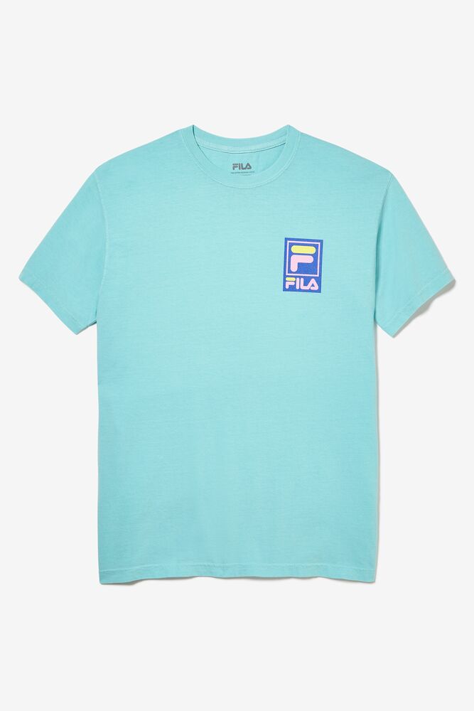 Men's Turquoise Tee Shirt | Fila