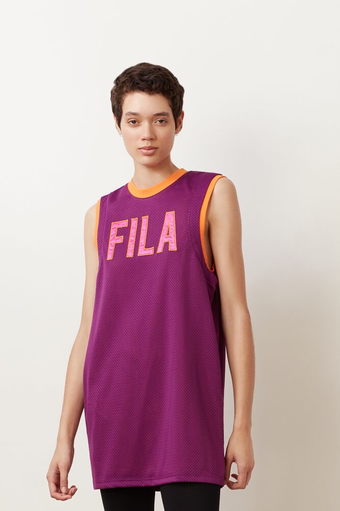 purple fila dress