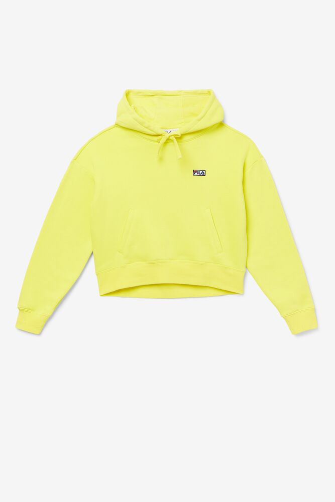 fila yellow cropped hoodie