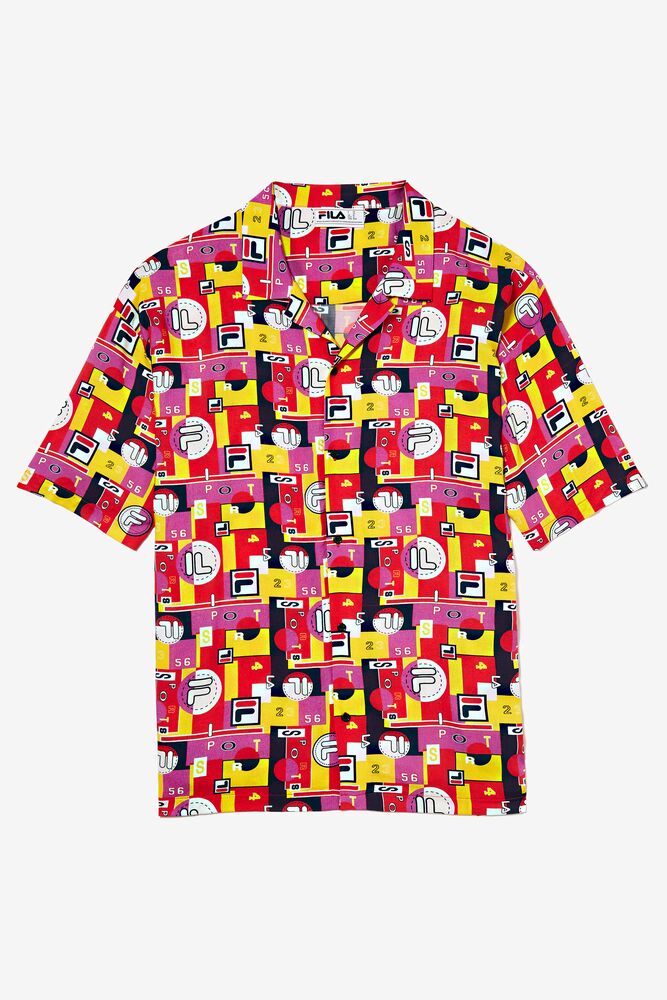 fila button down shirt