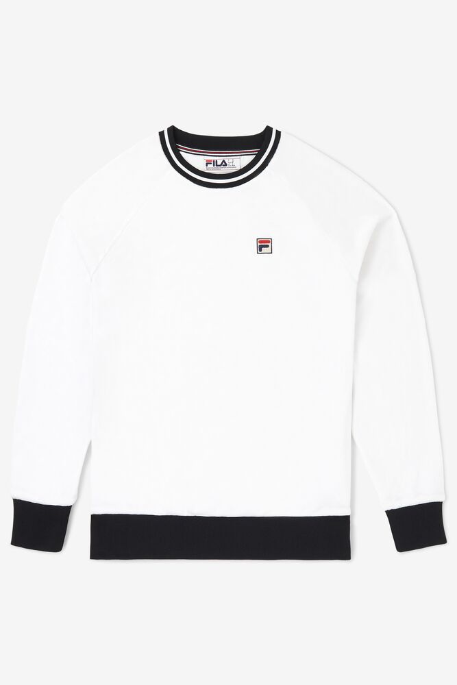 fila stripe crew sweatshirt