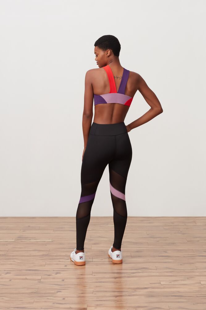 fila sport mesh printed yoga capris