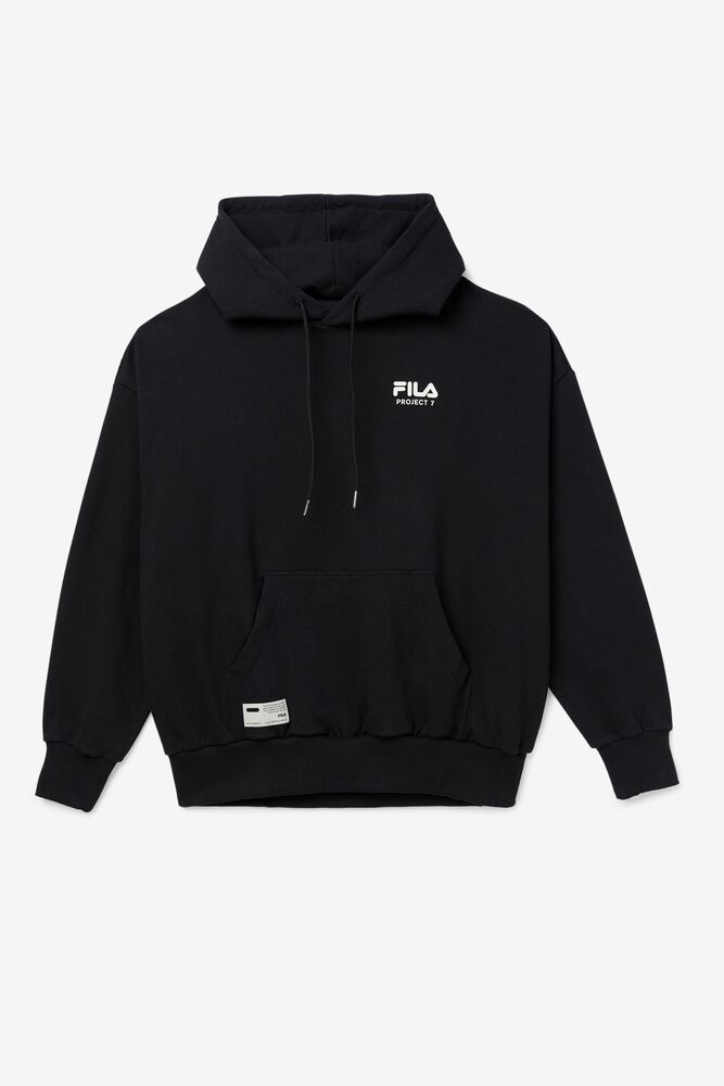 fila hoodie black and white