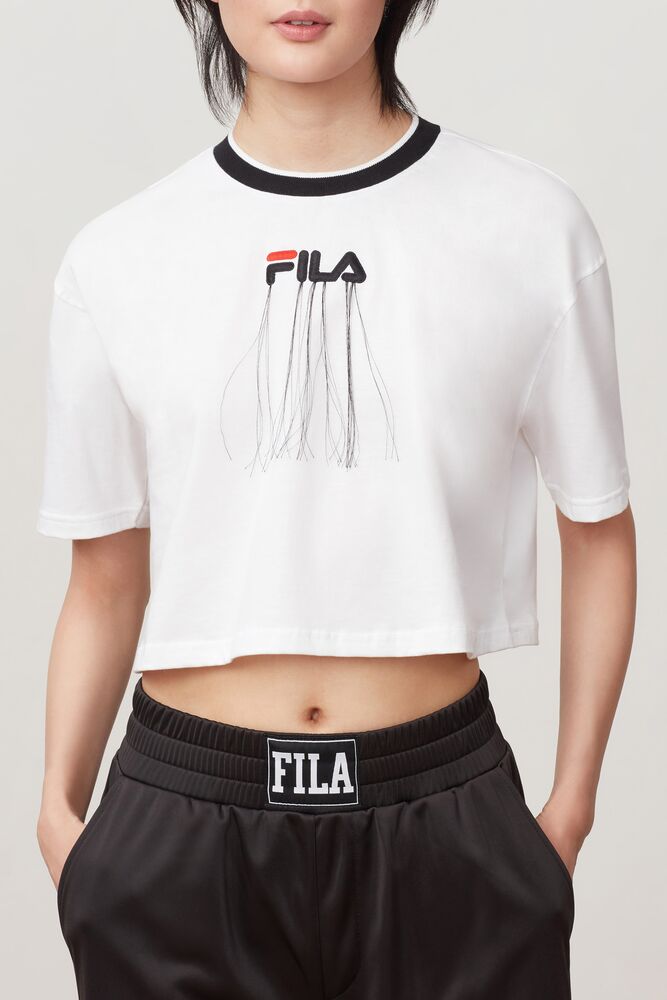 fila logo crop t-shirt