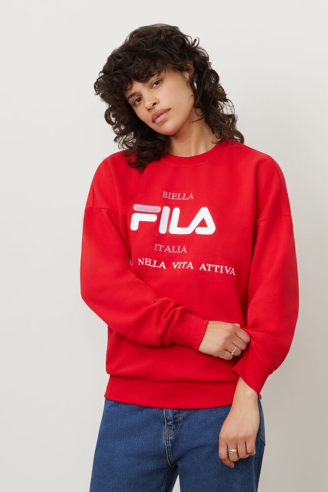fila red sweater