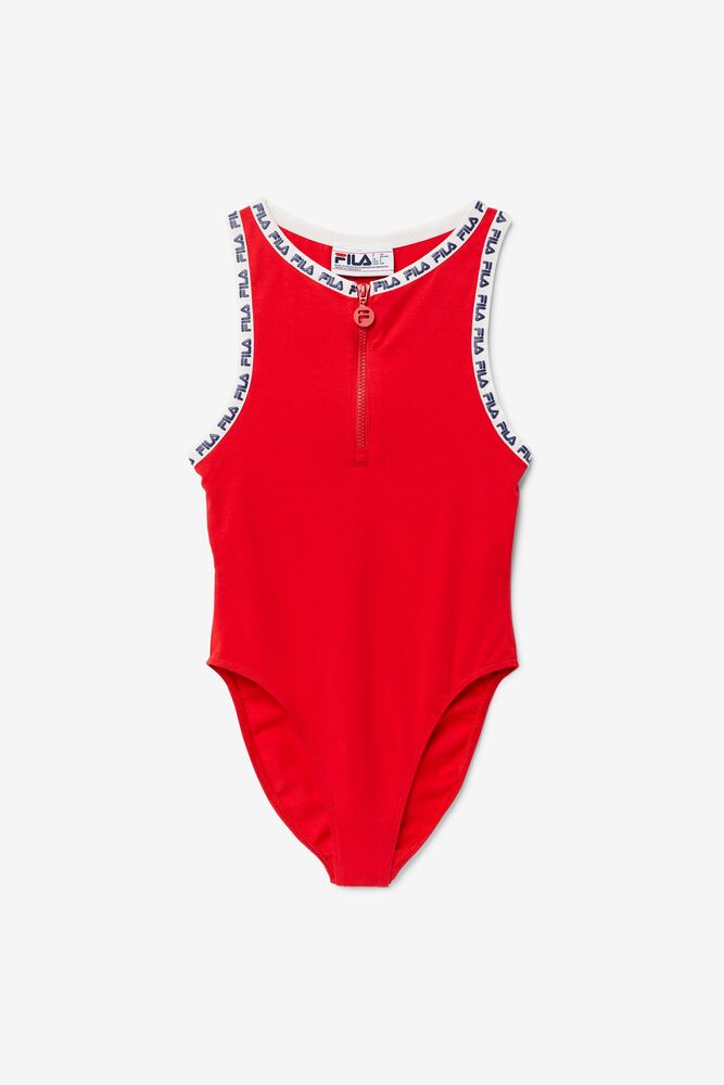 fila bodysuit red