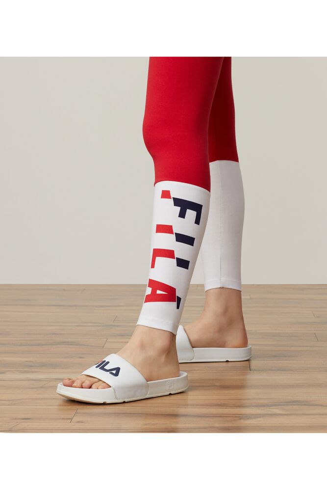 white fila leggings