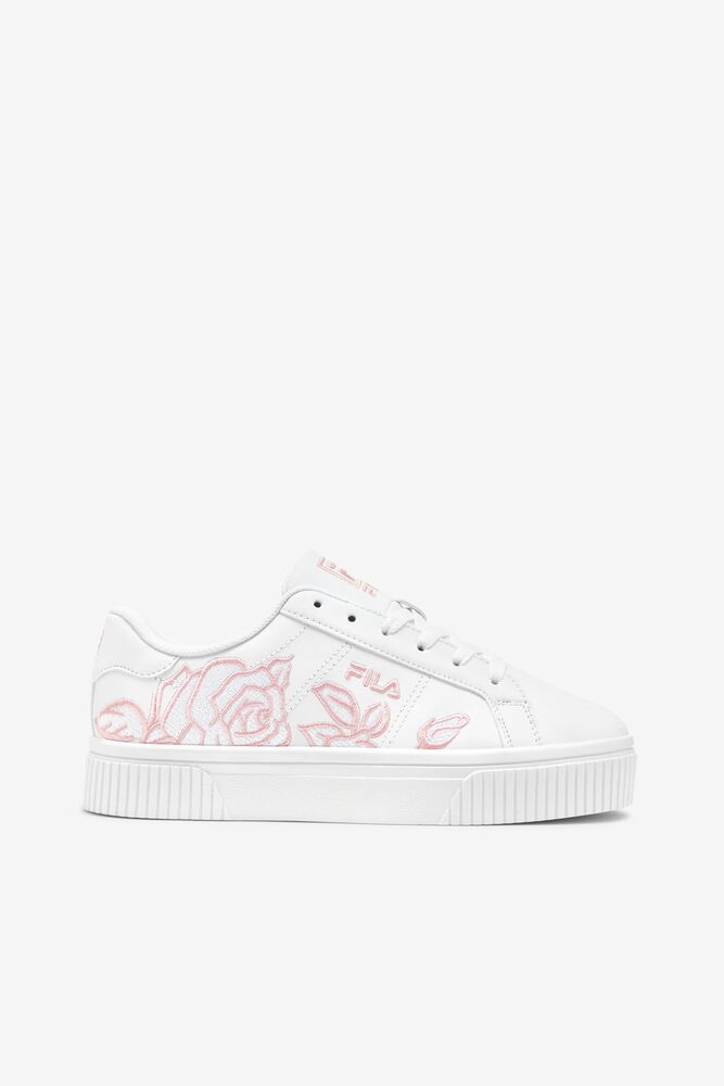 pink flower fila shoes