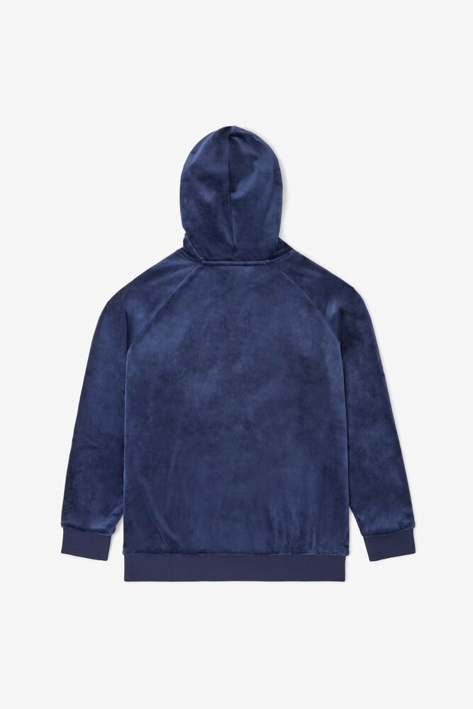 fila tape velour overhead hoodie