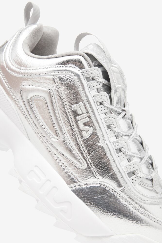 metallic fila shoes