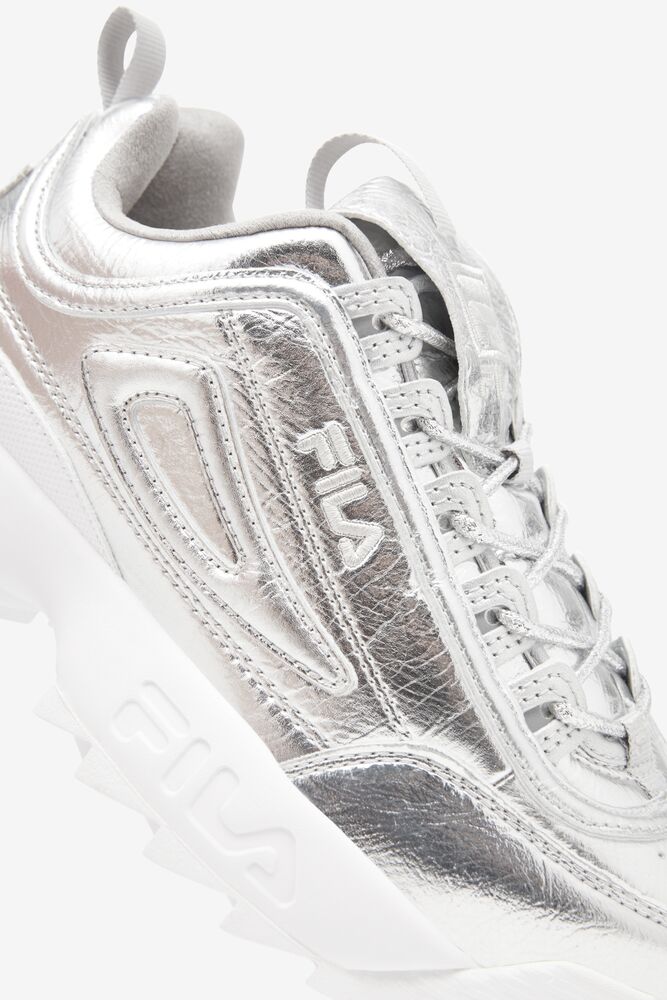 fila disruptor metallic silver