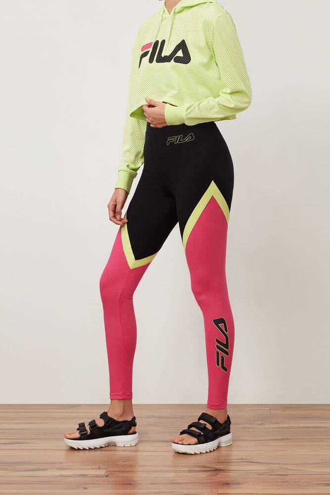 pink fila leggings