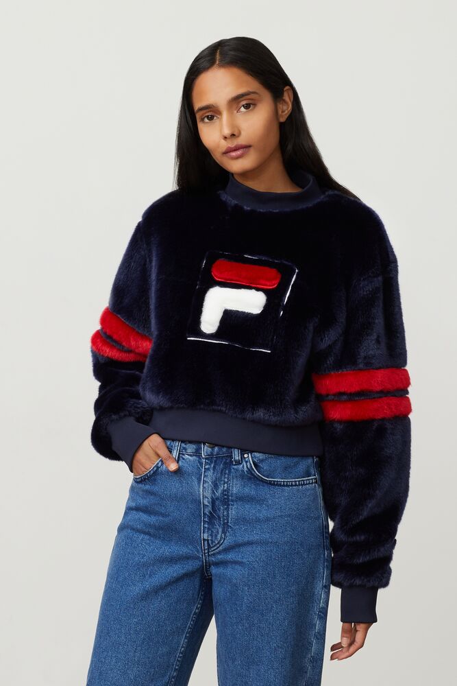 fuzzy fila sweater