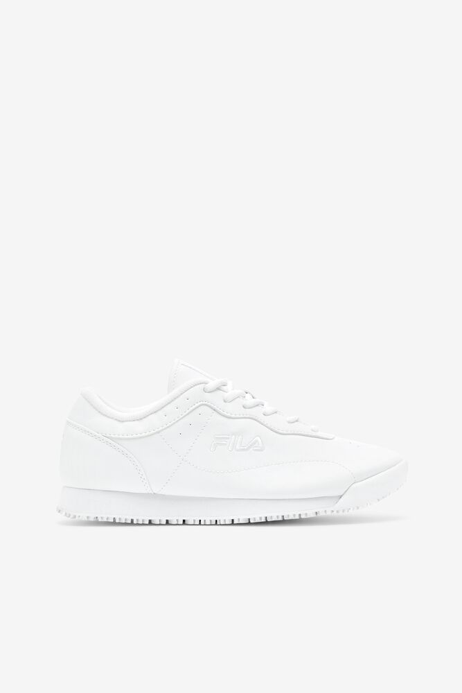 all white slip resistant shoes