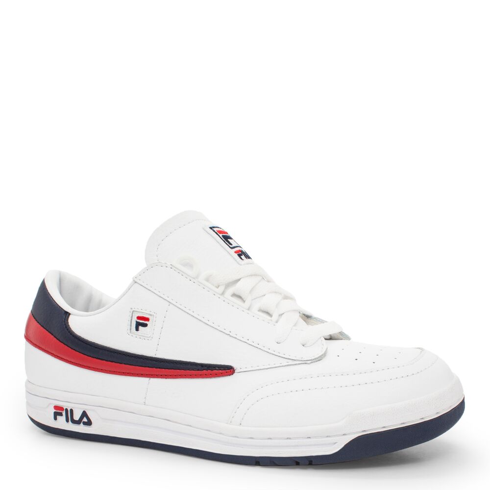 fila men's white tennis shoes