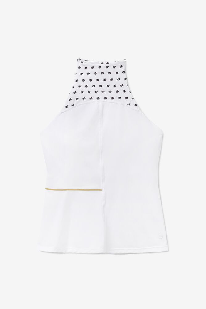 high neck racerback tank