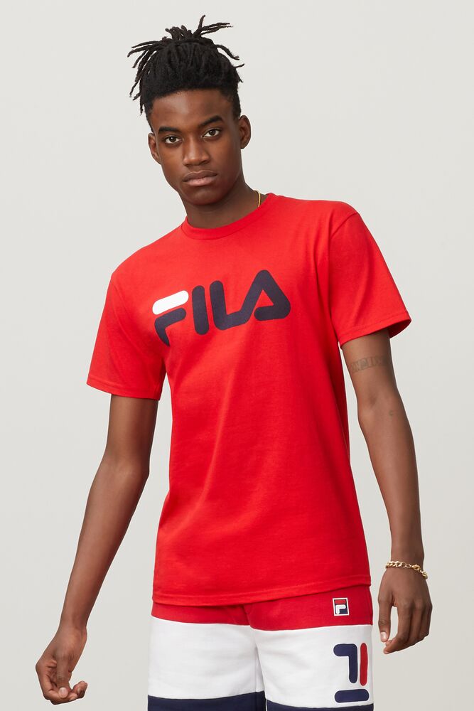 Men's Fila Logo Tee Shirt - Tops | Fila