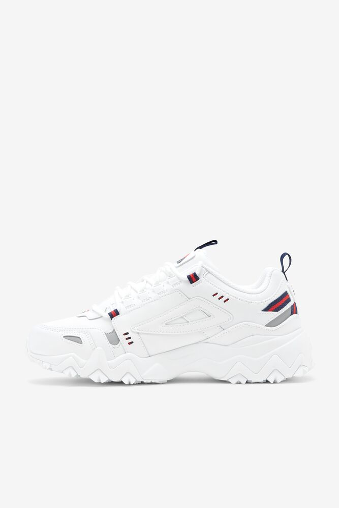 Mens Oakmont White Leather Sneakers | Fila