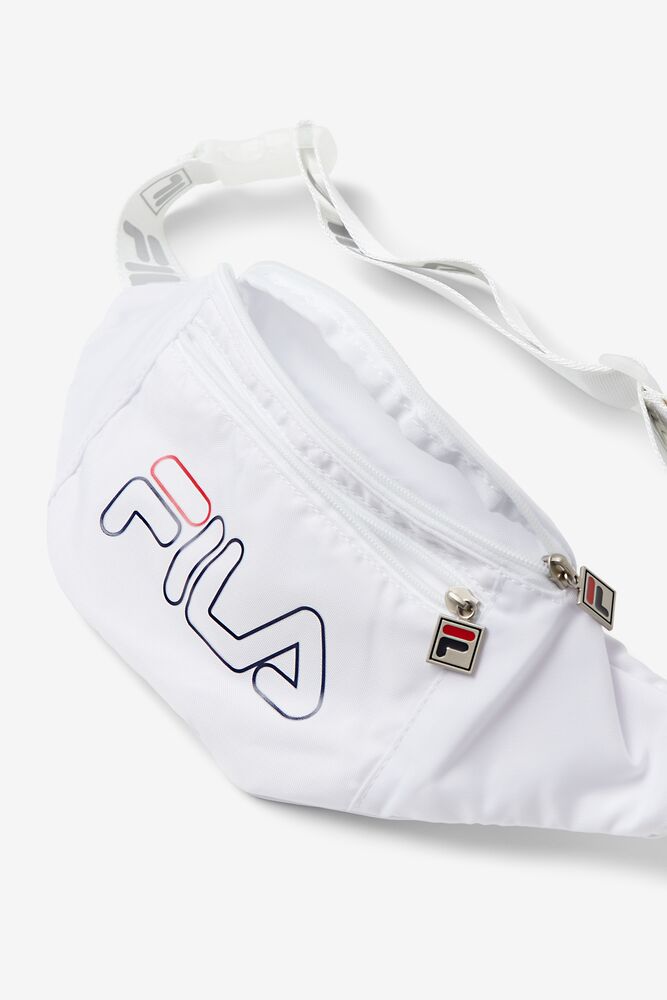 white fila waist bag